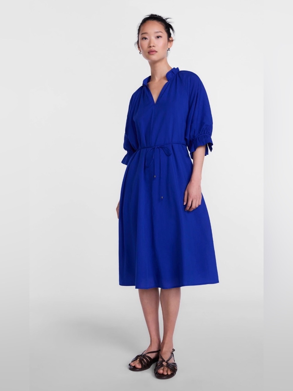 Scenario Women’s Midi Dress w/ Short Sleeves